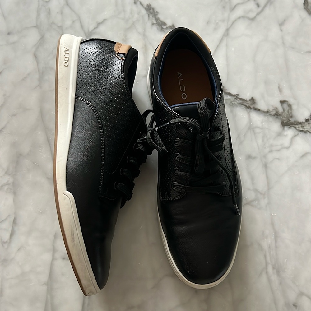 Black ALDO Men’s Casual Smart Look lace up shoe size 8